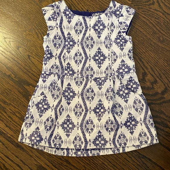 OshKosh B'gosh Blue and White A-Line Casual Dress - Picture 1 of 5